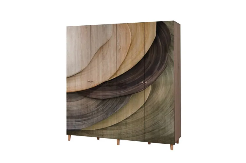 Loni Garderobesskåp 180x192 cm - Opbevaring - Tøjopbevaring - Garderobeskabe - Garderobeskab & klædeskab