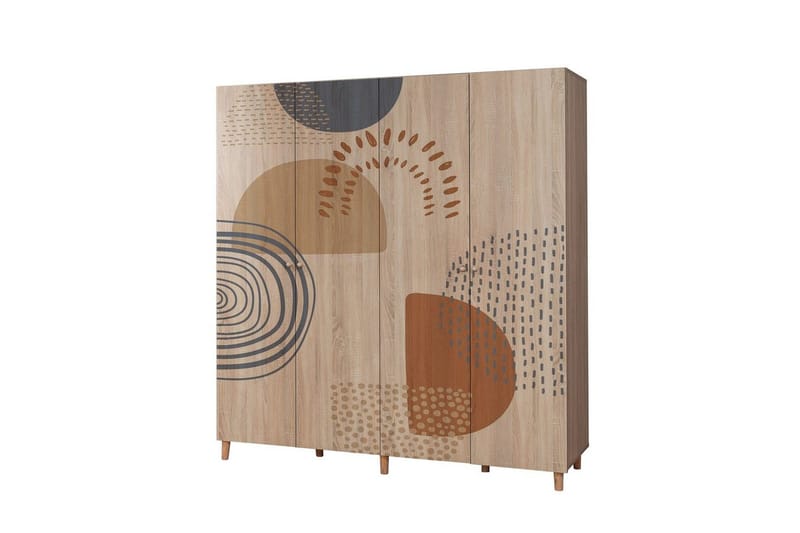 Loni Garderobesskåp 180x192 cm - Opbevaring - Tøjopbevaring - Garderobeskabe - Garderobeskab & klædeskab