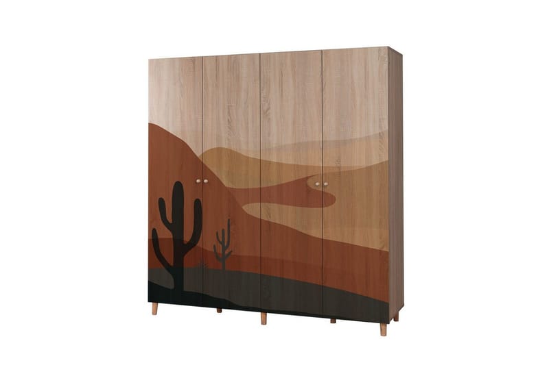 Loni Garderobesskåp 180x192 cm - Opbevaring - Tøjopbevaring - Garderobeskabe - Garderobeskab & klædeskab