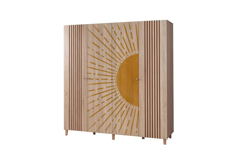 Loni Garderobesskåp 180x192 cm - Opbevaring - Tøjopbevaring - Garderobeskabe - Garderobeskab & klædeskab