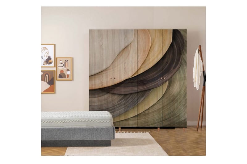 Loni Garderobesskåp 180x192 cm - Opbevaring - Tøjopbevaring - Garderobeskabe - Garderobeskab & klædeskab