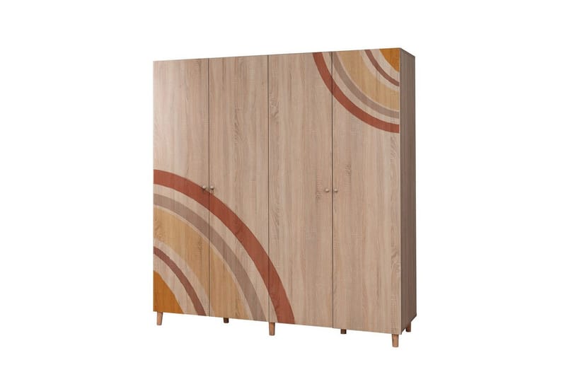 Loni Garderobesskåp 180x192 cm - Opbevaring - Tøjopbevaring - Garderobeskabe - Garderobeskab & klædeskab