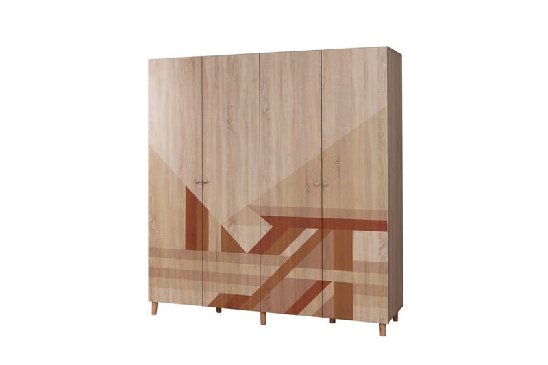 Loni Garderobesskåp 180x192 cm - Opbevaring - Tøjopbevaring - Garderobeskabe - Garderobeskab & klædeskab