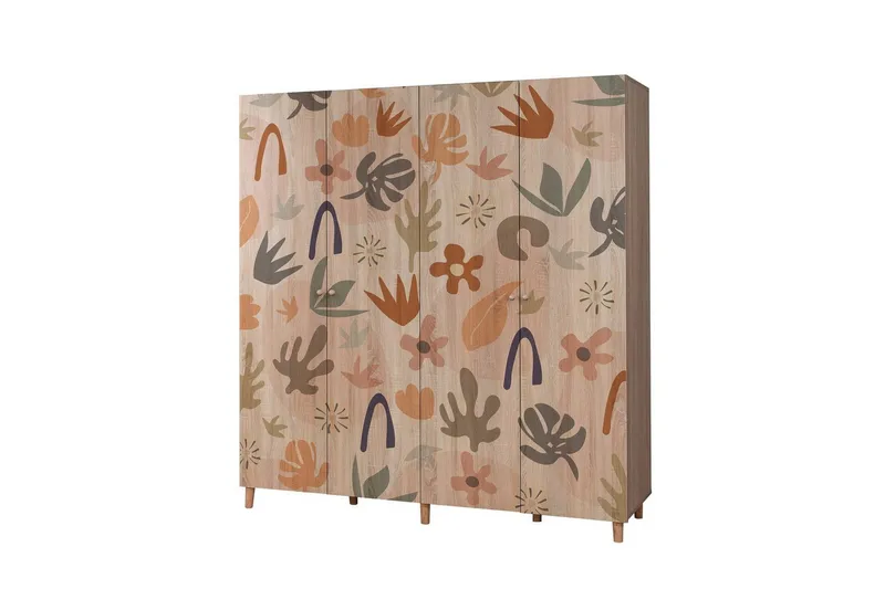 Loni Garderobesskåp 180x192 cm - Opbevaring - Tøjopbevaring - Garderobeskabe - Garderobeskab & klædeskab