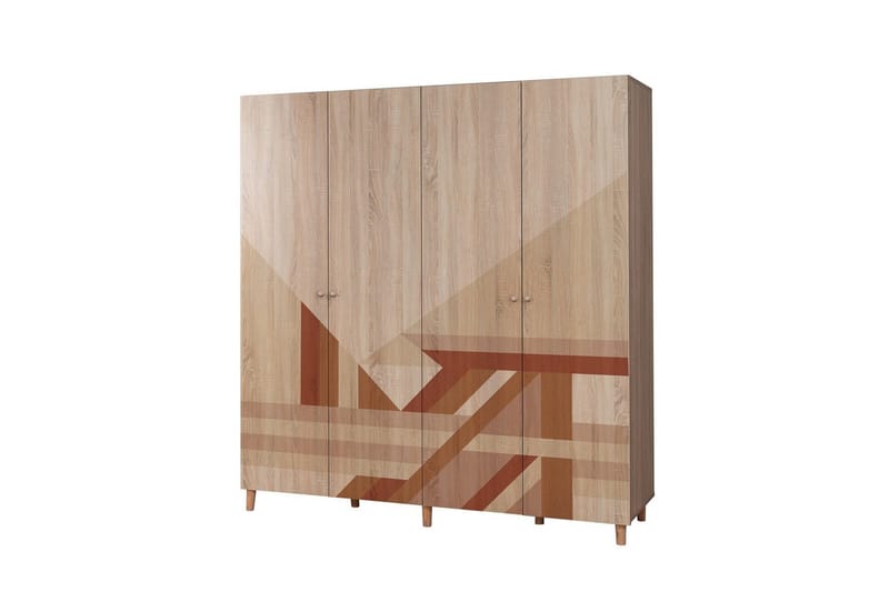Loni Garderobesskåp 180x192 cm - Opbevaring - Tøjopbevaring - Garderobeskabe - Garderobeskab & klædeskab