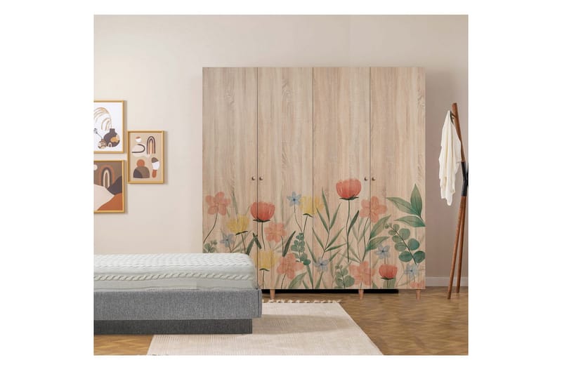 Loni Garderobesskåp 180x192 cm - Opbevaring - Tøjopbevaring - Garderobeskabe - Garderobeskab & klædeskab