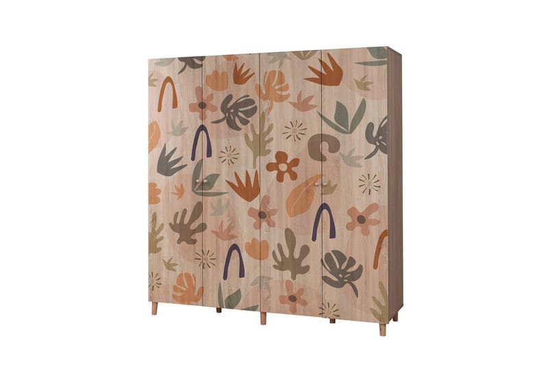 Loni Garderobesskåp 180x192 cm - Opbevaring - Tøjopbevaring - Garderobeskabe - Garderobeskab & klædeskab