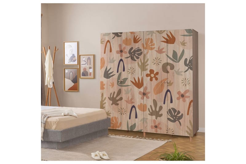 Loni Garderobesskåp 180x192 cm - Opbevaring - Tøjopbevaring - Garderobeskabe - Garderobeskab & klædeskab
