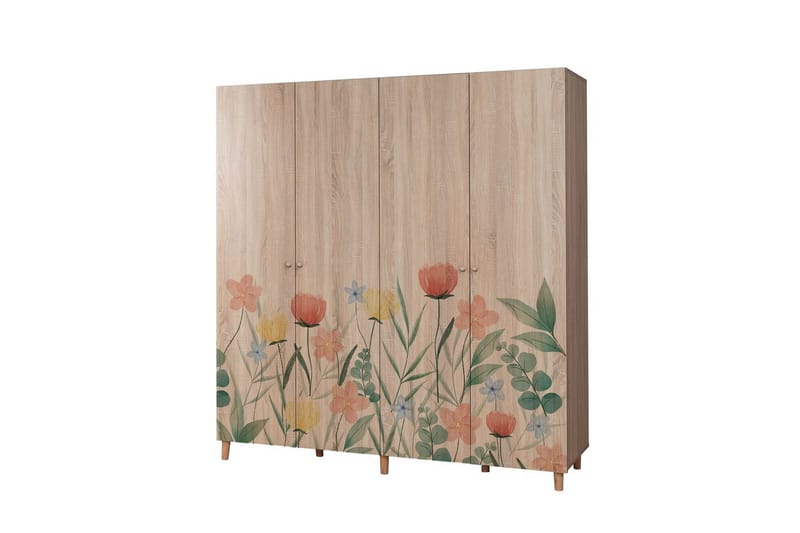 Loni Garderobesskåp 180x192 cm - Opbevaring - Tøjopbevaring - Garderobeskabe - Garderobeskab & klædeskab