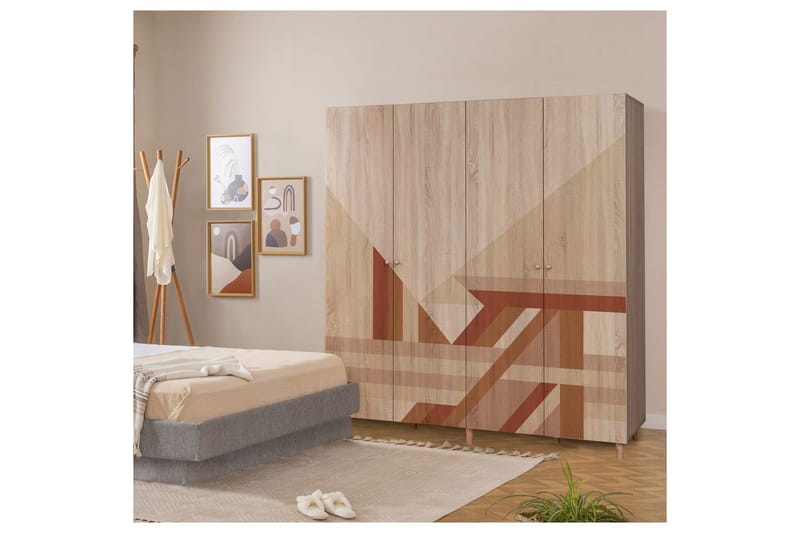 Loni Garderobesskåp 180x192 cm - Opbevaring - Tøjopbevaring - Garderobeskabe - Garderobeskab & klædeskab