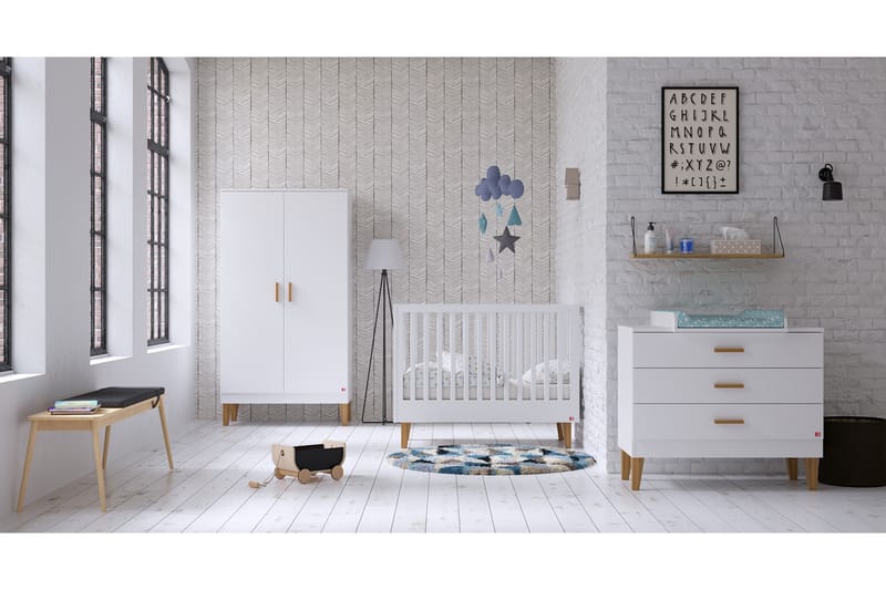 Lounge Garderobe Træ/Natur/Hvid - VOX - Opbevaring - Tøjopbevaring - Garderobeskabe - Garderobeskab & klædeskab
