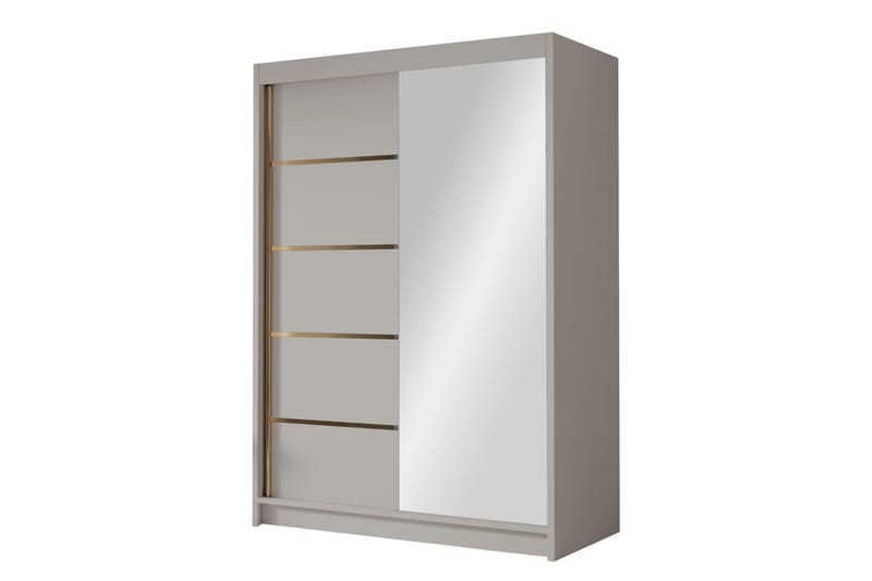 Lungos Garderobe med Spejl 120x200 cm, Beige