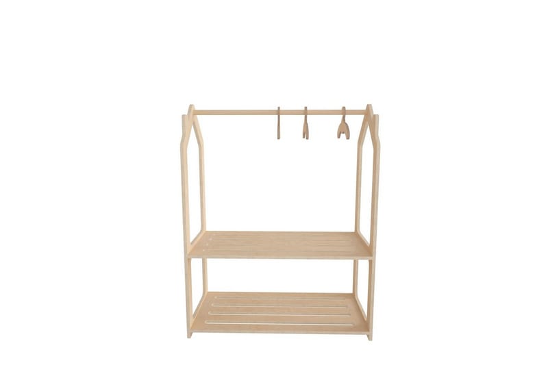 Luno Garderobeskab 86x110 cm - Brun - Opbevaring - Tøjopbevaring - Garderobeskabe - Garderobeskab & klædeskab