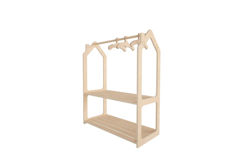 Luno Garderobeskab 86x110 cm - Brun - Opbevaring - Tøjopbevaring - Garderobeskabe - Garderobeskab & klædeskab