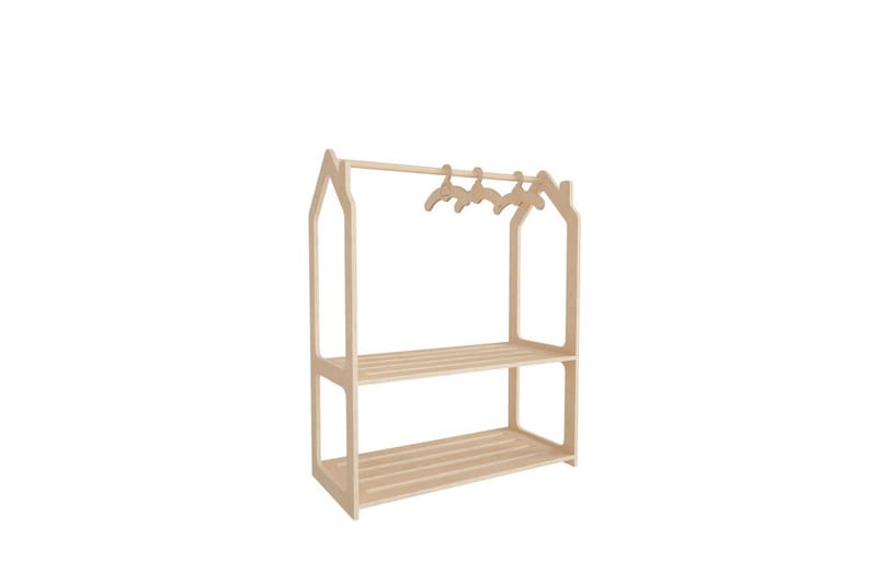 Luno Garderobeskab 86x110 cm - Brun - Opbevaring - Tøjopbevaring - Garderobeskabe - Garderobeskab & klædeskab