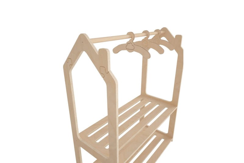 Luno Garderobeskab 86x110 cm - Brun - Opbevaring - Tøjopbevaring - Garderobeskabe - Garderobeskab & klædeskab