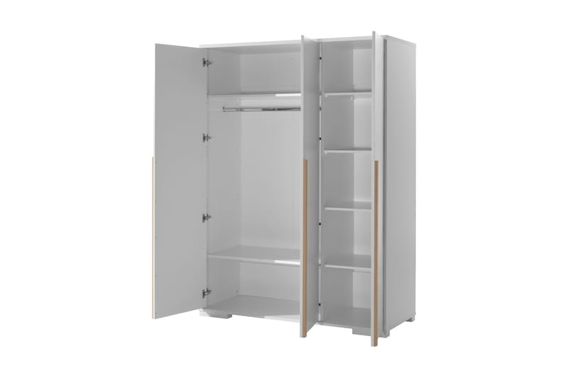 Majdis Garderobe 146 cm - Hvid - Opbevaring - Tøjopbevaring - Garderobeskabe