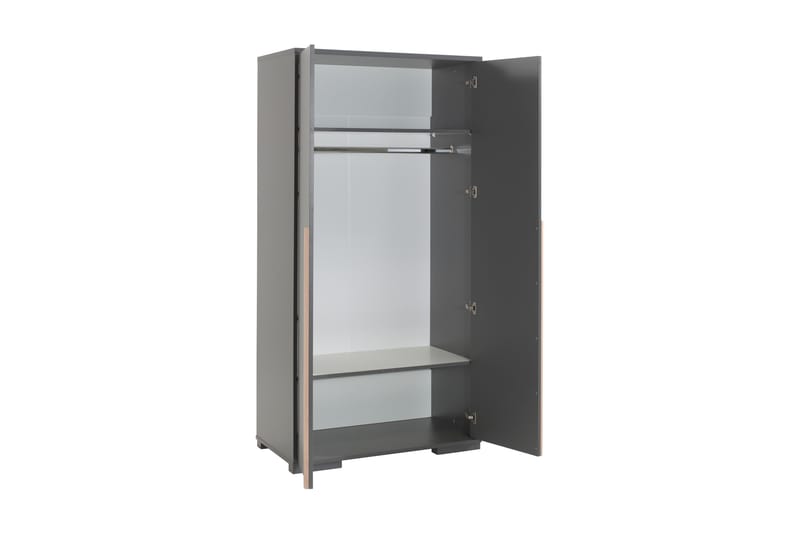 Majdis Garderobe 98 cm - Grå - Opbevaring - Tøjopbevaring - Garderobeskabe