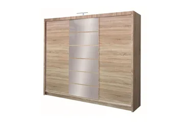 Malibu Garderobe 250x61x215 cm - Opbevaring - Tøjopbevaring - Garderobeskabe