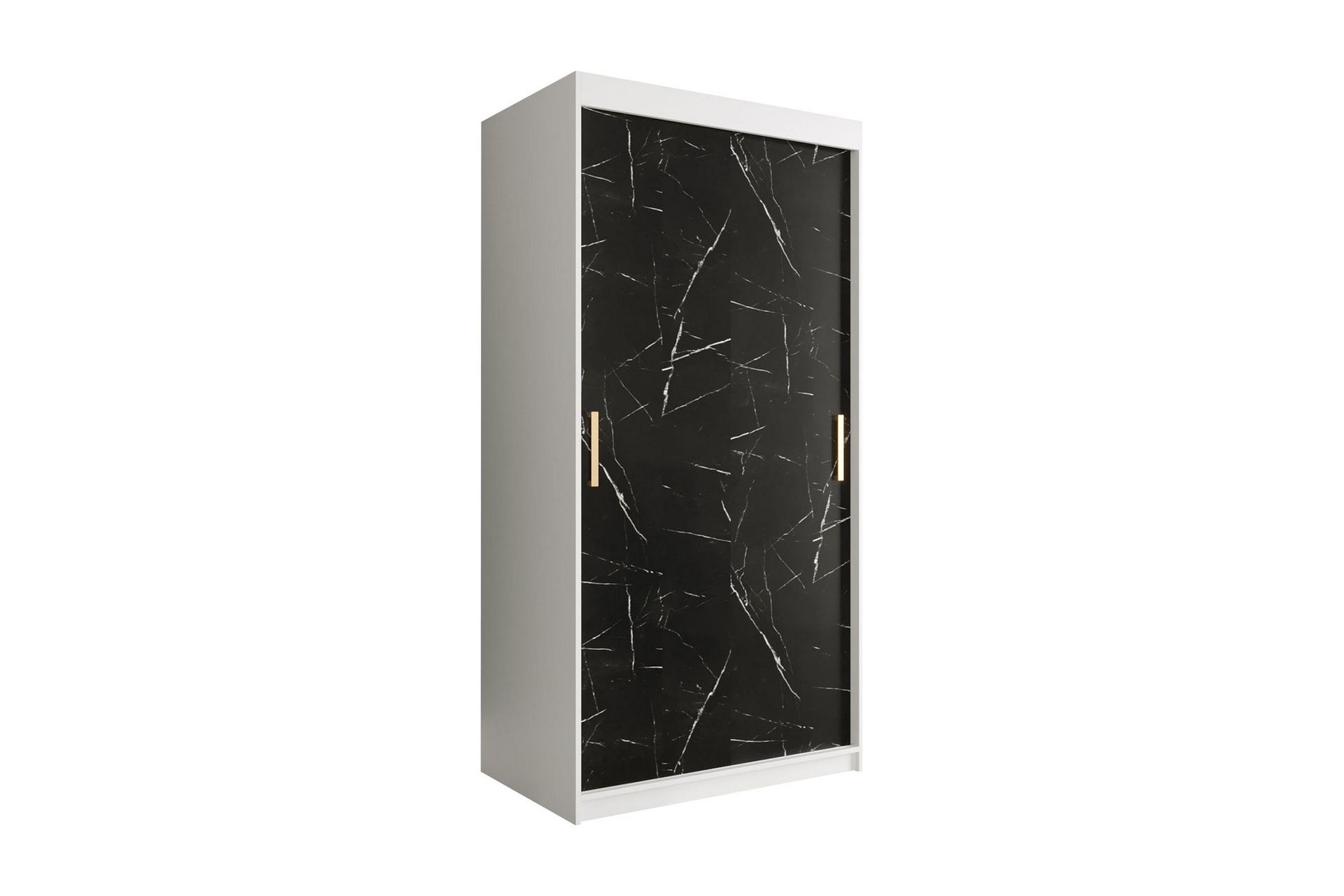 Marmuria Garderobe 100 cm Marmormønster - Hvid/Sort/Guld - Opbevaring - Tøjopbevaring - Garderobeskabe