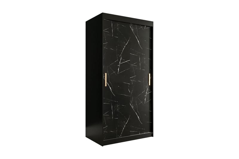 Marmuria Garderobe 100 cm Marmormønster - Sort - Opbevaring - Tøjopbevaring - Garderobeskabe