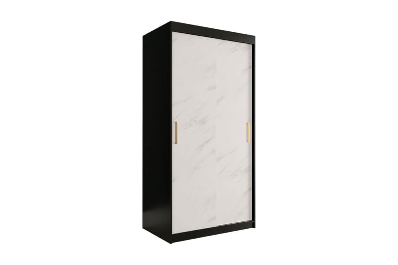 Marmuria Garderobe 100 cm Marmormønster - Sort/Hvid/Guld - Opbevaring - Tøjopbevaring - Garderobeskabe