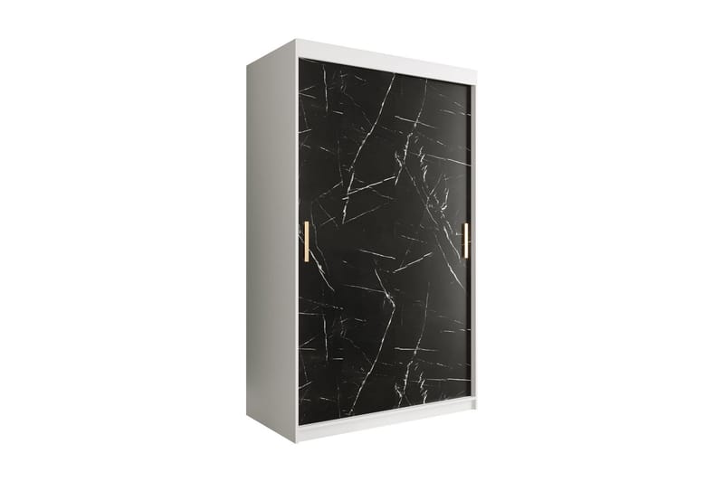 Marmuria Garderobe 120 cm Marmormønster - Hvid/Sort/Guld - Opbevaring - Tøjopbevaring - Garderobeskabe