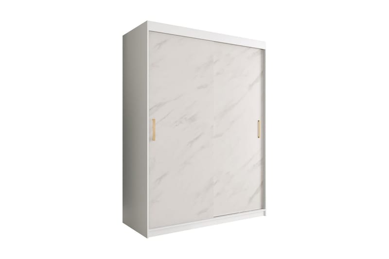Marmuria Garderobe 150 cm Marmormønster - Hvid/Guld - Garderobeskabe - Garderobeskab & klædeskab