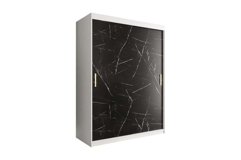 Marmuria Garderobe 150 cm Marmormønster - Hvid/Sort/Guld - Opbevaring - Tøjopbevaring - Garderobeskabe