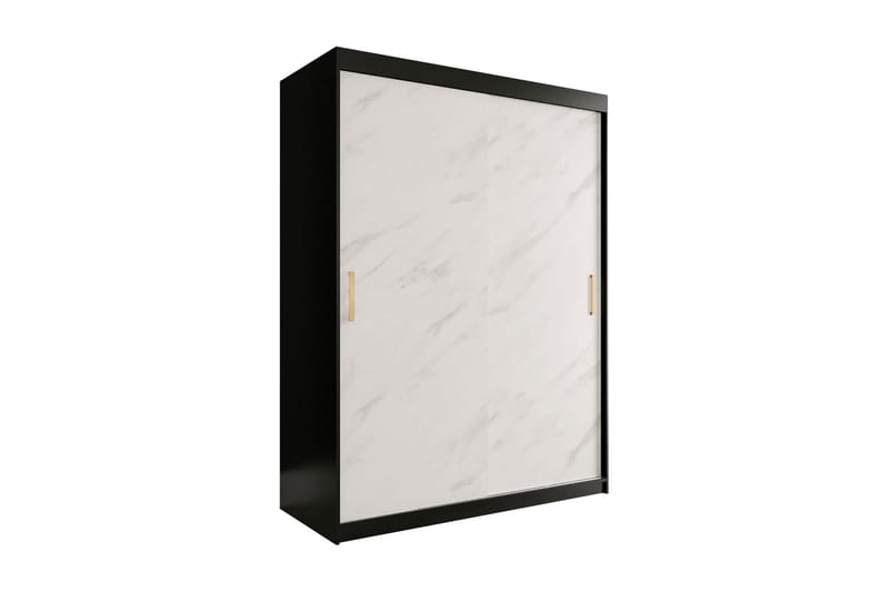 Marmuria Garderobe 150 cm Marmormønster - Sort/Hvid/Guld - Opbevaring - Tøjopbevaring - Garderobeskabe