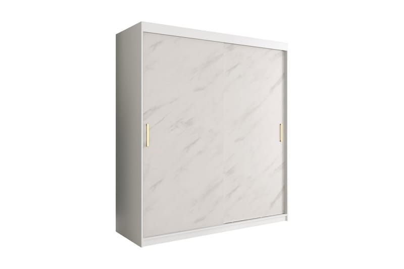 Marmuria Garderobe 180 cm Marmormønster - Hvid/Guld - Garderobeskabe - Garderobeskab & klædeskab