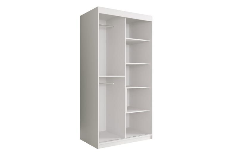 Marmuria Garderobe med Spejl 100 cm Marmormønster - Sort - Opbevaring - Tøjopbevaring - Garderobeskabe