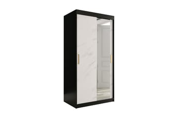 Marmuria Garderobe med Spejl 100 cm Marmormønster