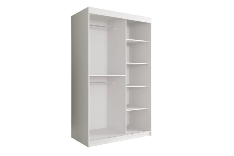 Marmuria Garderobe med Spejl 120 cm Marmormønster - Hvid/Sort/Guld - Opbevaring - Tøjopbevaring - Garderobeskabe