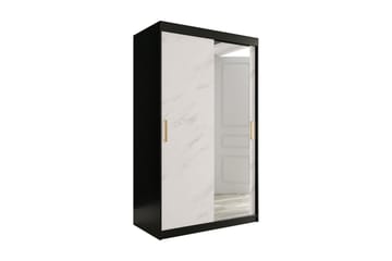 Marmuria Garderobe med Spejl 120 cm Marmormønster