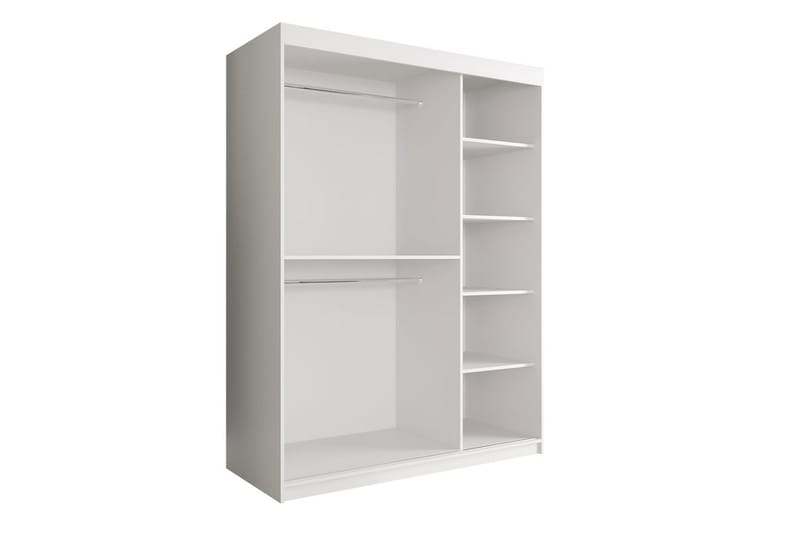 Marmuria Garderobe med Spejl 150 cm Marmormønster - Hvid/Sort/Guld - Opbevaring - Tøjopbevaring - Garderobeskabe