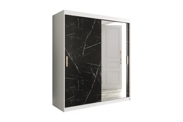 Marmuria Garderobe med Spejl 180 cm Marmormønster