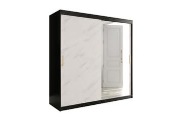 Marmuria Garderobe med Spejl 200 cm Marmormønster