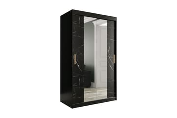 Marmuria Garderobe med Spejle Kant 120 cm Marmormønster