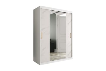 Marmuria Garderobe med Spejle Kant 150 cm Marmormønster