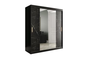 Marmuria Garderobe med Spejle Kant 180 cm Marmormønster
