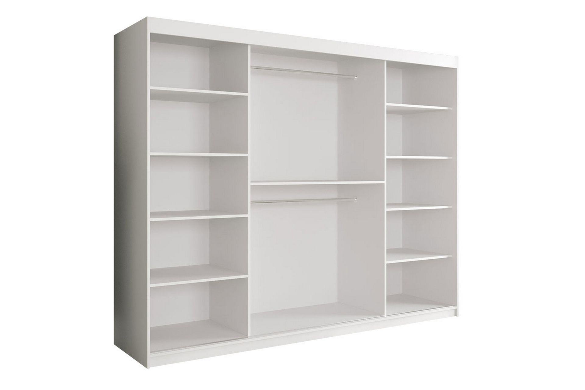 Marmuria Garderobe med Spejle Kant 250 cm Marmormønster - Sort - Opbevaring - Tøjopbevaring - Garderobeskabe