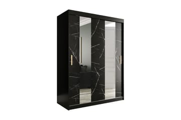 Marmuria Garderobe med Spejle Midt 150 cm Marmormønster