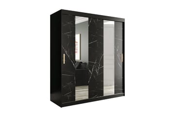 Marmuria Garderobe med Spejle Midt 180 cm Marmormønster