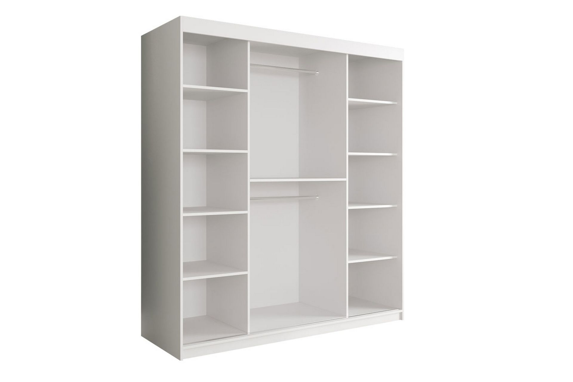 Marmuria Garderobe med Spejle Midt 180 cm Marmormønster - Sort/Hvid/Guld - Opbevaring - Tøjopbevaring - Garderobeskabe