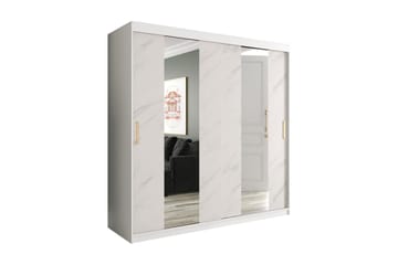 Marmuria Garderobe med Spejle Midt 200 cm Marmormønster