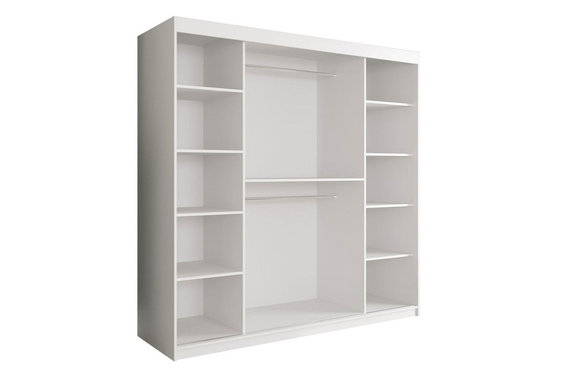 Marmuria Garderobe med Spejle Midt 200 cm Marmormønster - Hvid/Sort/Guld - Opbevaring - Tøjopbevaring - Garderobeskabe