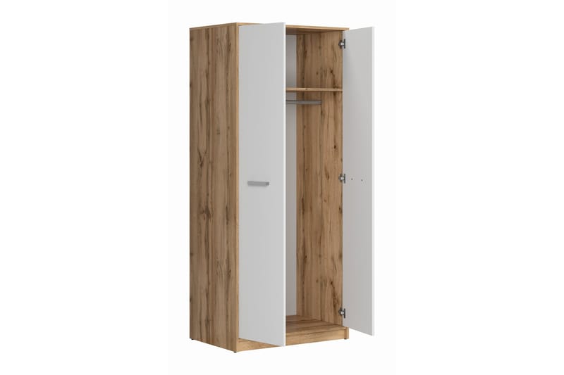 Matos Garderobe - Træ/Natur/Hvid - Opbevaring - Tøjopbevaring - Garderobeskabe