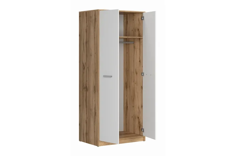 Matos Garderobe - Træ/Natur/Hvid - Opbevaring - Tøjopbevaring - Garderobeskabe