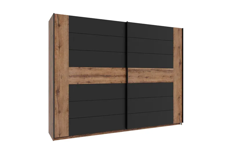 Melnik Garderobe 62x270 cm, Brun/Sort